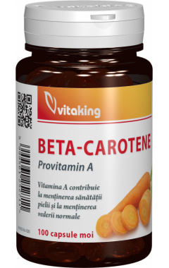 Betacaroten natural 25.000UI Vitaking – 100 capsule gelatinoase driedfruits.ro/ Capsule si comprimate